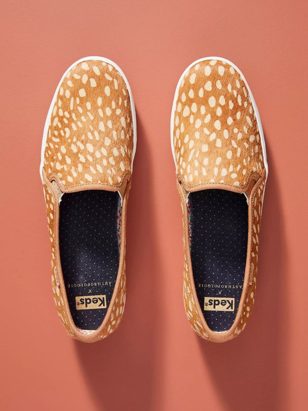 Anthropologie x Keds Calf Hair Slip-On Sneakers Size 7.5